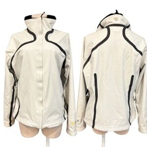 Mountain Hardwear Soft Shell Athletic Style Whiteish with Gray Accents as Jacket